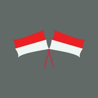 vlag icoon Indonesisch land vector