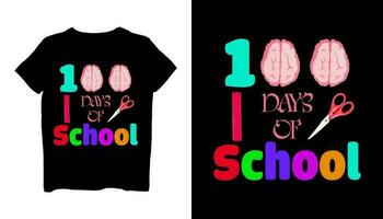 100 dagen van school- t overhemd vector