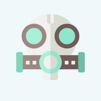 icoon masker. verwant naar nucleair symbool. vlak stijl. gemakkelijk ontwerp bewerkbaar. gemakkelijk illustratie vector