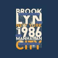 Brooklyn Manhattan grafisch mode stijl, t overhemd ontwerp, typografie vector, illustratie vector