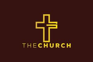 modieus en professioneel brief g kerk teken christen en vredig vector logo