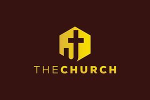 modieus en professioneel brief j kerk teken christen en vredig vector logo