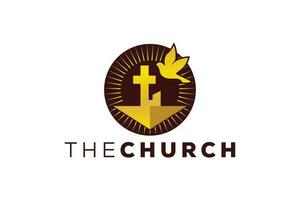 modieus en professioneel brief l kerk teken christen en vredig vector logo
