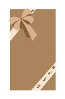 Kerstmis cadeaus in kraft papier set. diy rustiek Cadeau dozen in ambacht omhulsels met touw bogen en takken, Kerstmis kransen, en enveloppen. bruin geschenk doos illustratie. vector