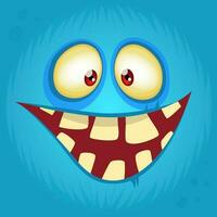 tekenfilm monster gezicht. vector halloween monster avatar
