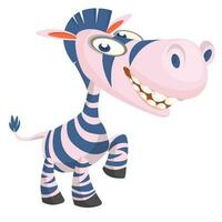 schattig tekenfilm zebra karakter vector