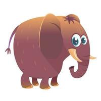 schattig tekenfilm blauw olifant. vector illustratie