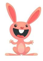 schattig Pasen konijn tekenfilm. vector illustratie van grappig konijn