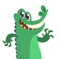 tekenfilm krokodil. vector karakter icoon geïsoleerd Aan wit