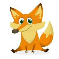 tekenfilm grappig rood vos. vector illustratie