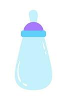 baby jongen douche ontwerp element met blauw kleur geïsoleerd Aan wit achtergrond. illustratie voor weinig pasgeboren jongen. vector