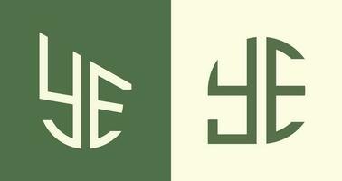 creatief gemakkelijk eerste brieven gij logo ontwerpen bundel. vector
