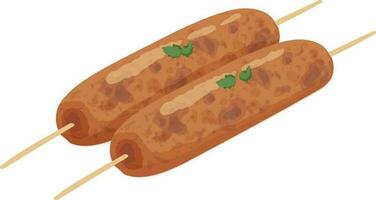 kebab Indisch voedsel illustratie vector