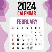 kalender 2024 kleurrijk sjabloon ontwerp vector