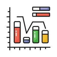 voorzichtig bewerkte icoon van bar tabel in modieus stijl, premie vector ontwerp