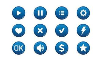 vector menu knop spel sjabloon gui uitrusting. knop koppel voor bouwen web en mobiel spellen en apps