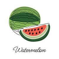 vector illustratie van watermeloen met belettering