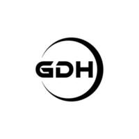 gdh logo ontwerp, inspiratie voor een uniek identiteit. modern elegantie en creatief ontwerp. watermerk uw succes met de opvallend deze logo. vector