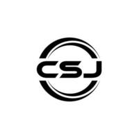 csj logo ontwerp, inspiratie voor een uniek identiteit. modern elegantie en creatief ontwerp. watermerk uw succes met de opvallend deze logo. vector