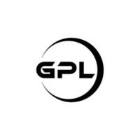 gpl logo ontwerp, inspiratie voor een uniek identiteit. modern elegantie en creatief ontwerp. watermerk uw succes met de opvallend deze logo. vector