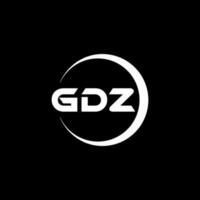 gdz logo ontwerp, inspiratie voor een uniek identiteit. modern elegantie en creatief ontwerp. watermerk uw succes met de opvallend deze logo. vector