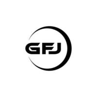 gfj logo ontwerp, inspiratie voor een uniek identiteit. modern elegantie en creatief ontwerp. watermerk uw succes met de opvallend deze logo. vector