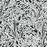 wild rijst- plant, zaad. vector naadloos patroon
