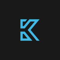brief k logo vector met modern creatief en gemakkelijk idee