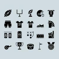 Amerikaans Amerikaans voetbal thema pictogram icoon vector