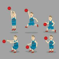 basketbal jongen karakter vector