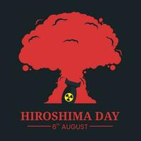 vector grafisch van Hiroshima en Nagasaki bom gedenkteken dag illustraties, 6 augustus 1945 in Japan mooi zo voor Hiroshima dag