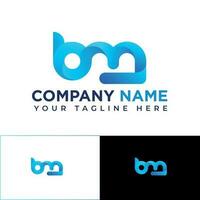 bm modern logo ontwerp, brief Mark logo ontwerp vector
