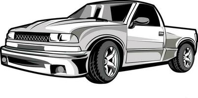 zwart en wit auto illustratie vector