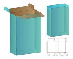 doos verpakking gestanst sjabloonontwerp. 3D-model vector