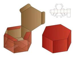 doos verpakking gestanst sjabloonontwerp. 3D-model vector