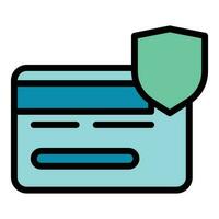 credit kaart privacy icoon vector vlak