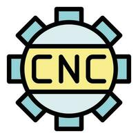 cnc machine uitrusting icoon vector vlak