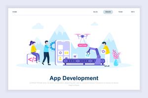 App ontwikkeling moderne platte ontwerpconcept vector