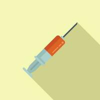 injectiespuit test icoon vlak vector. positief resultaat vector