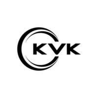 kvk logo ontwerp, inspiratie voor een uniek identiteit. modern elegantie en creatief ontwerp. watermerk uw succes met de opvallend deze logo. vector