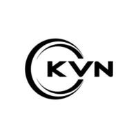 kvn logo ontwerp, inspiratie voor een uniek identiteit. modern elegantie en creatief ontwerp. watermerk uw succes met de opvallend deze logo. vector