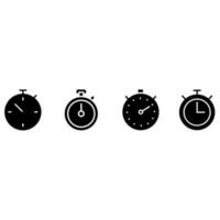 stopwatch icoon vector set. tijd illustratie teken verzameling. snelheid symbool of logo.