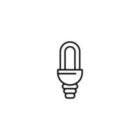 energie besparing licht lamp minimalistisch schets icoon voor winkels en winkels. perfect voor web plaatsen, boeken, winkels, winkels. bewerkbare beroerte in minimalistisch schets stijl vector