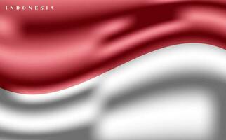 realistisch Indonesisch vlag golvend achtergrond ontwerp vector