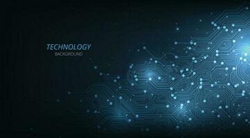 blauw technologie achtergrond met stroomkring diagram. vector