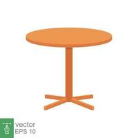 cirkel tafel icoon. gemakkelijk vlak stijl. ronde, pictogram, meubilair, kantoor, teken, conferentie, ontmoeting, web, symbool, interieur concept. vector ontwerp illustratie geïsoleerd Aan wit achtergrond. eps 10