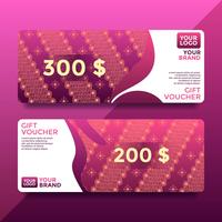 Magenta Batik Gift Card Voucher sjablonen Vector