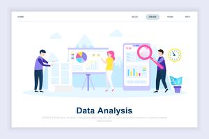 Gegevens analyse moderne platte ontwerpconcept vector