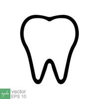 tand icoon. gemakkelijk schets stijl. tandheelkundig behandeling en tand zorg, Gezondheid oraal, tandheelkunde, kiespijn medisch concept. dun lijn vector illustratie geïsoleerd Aan wit achtergrond. eps 10.