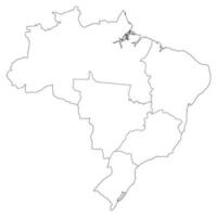 Brazilië kaart met administratief Regio's. Latijns kaart. braziliaans kaart. vector